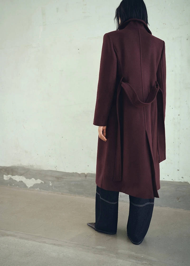 Manteco wool coat with belt