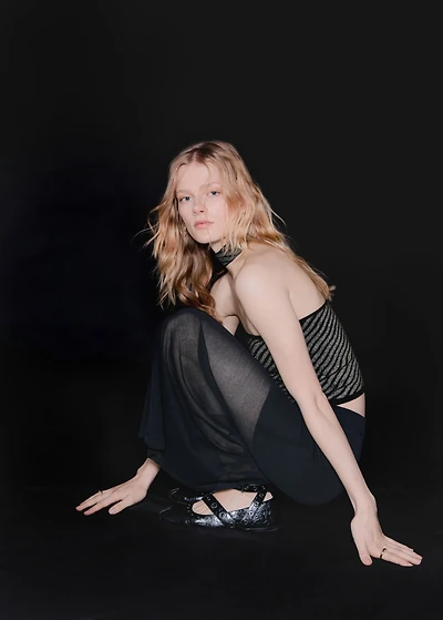 Long semi-transparent skirt