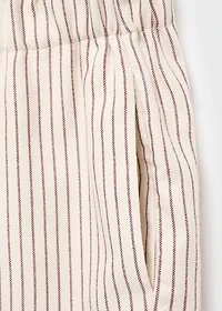 Woven striped flannel pants