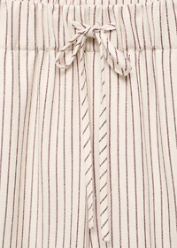 Woven striped flannel pants