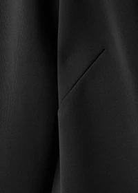 Long-sleeved dress with draped neck