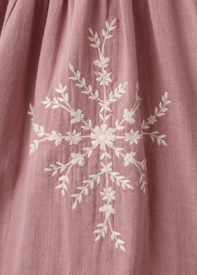 Cotton blouse with floral embroidery