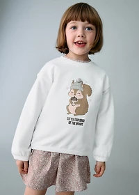 Printed embroidered sweatshirt