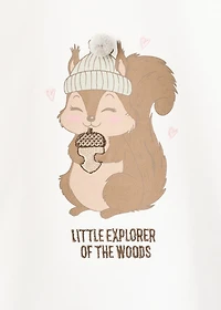 Printed embroidered sweatshirt