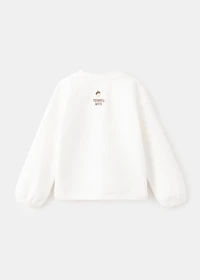 Printed embroidered sweatshirt