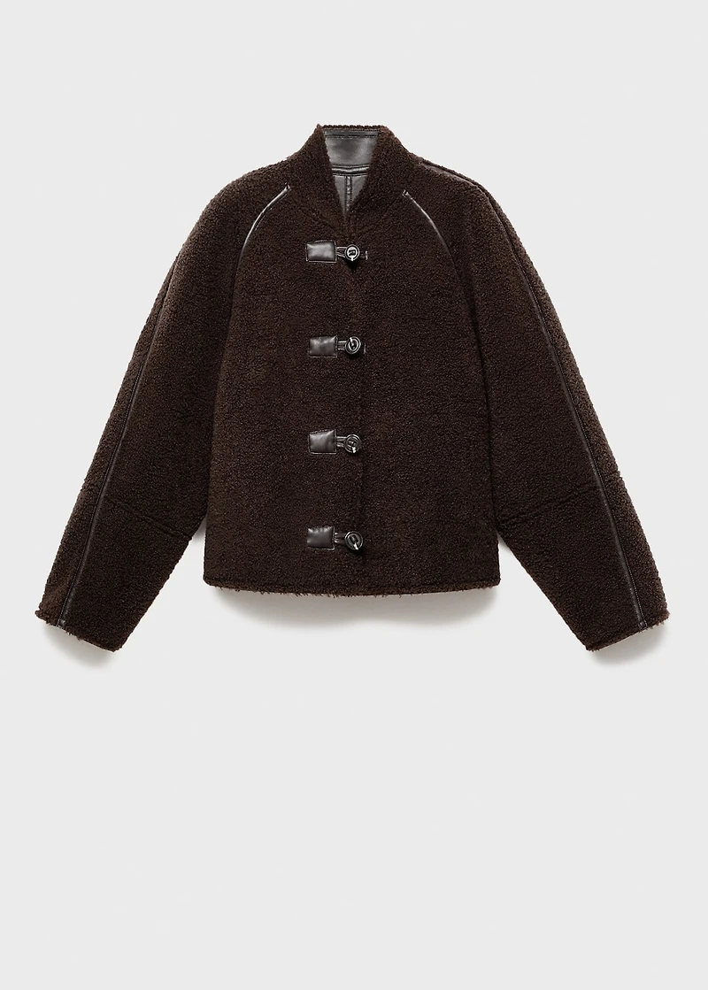 Faux shearling reversible jacket