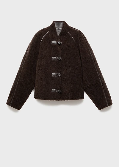 Shearling-effect reversible jacket