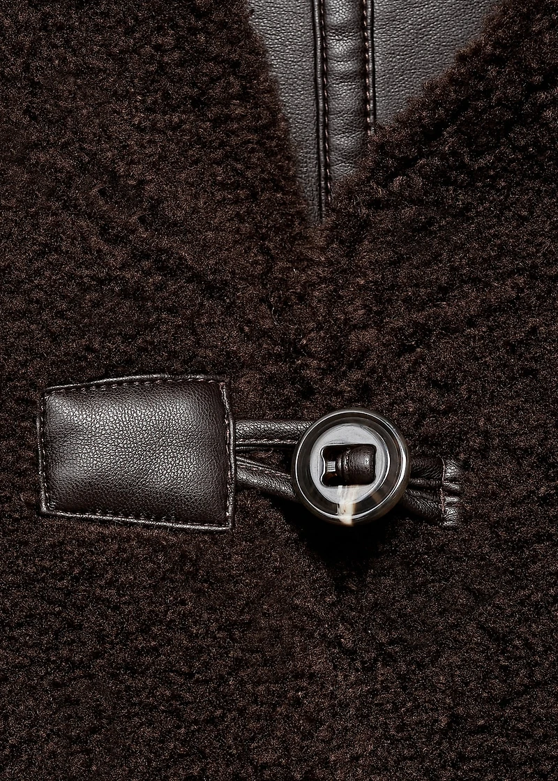 Faux shearling reversible jacket