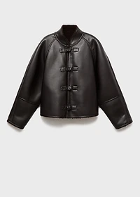 Faux shearling reversible jacket