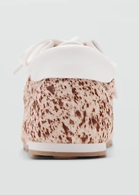 Leather trainers with fleece