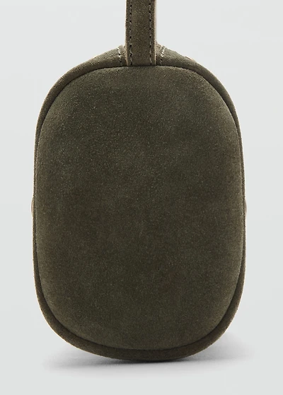Round leather bag