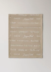Linen table runner with festive details