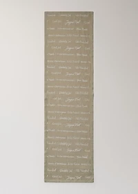 Linen table runner with festive details