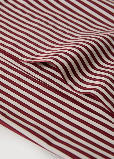 Reversible percale cotton striped pillowcase 45x110cm