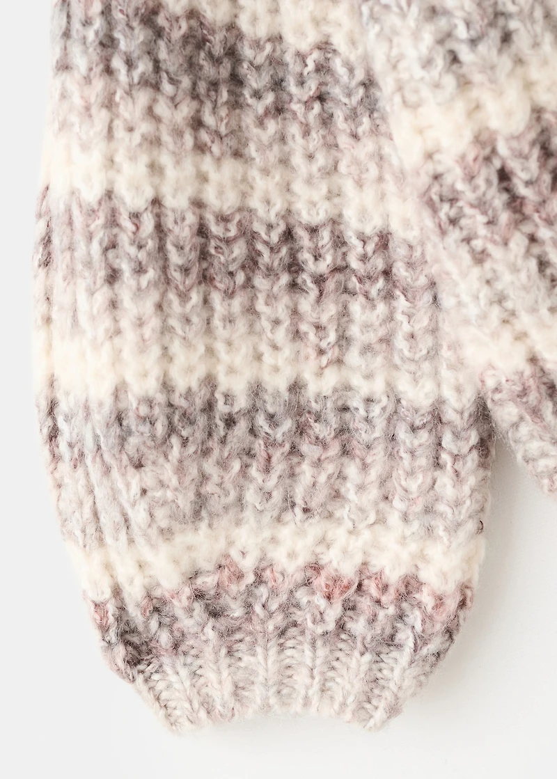 Striped flecked sweater