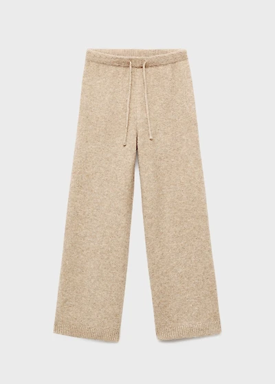 Straight-leg knitted pants