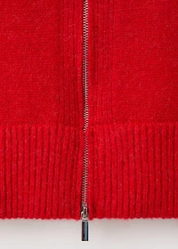 Cardigan with shirt collar