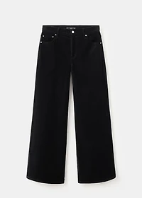 Wide-leg velvet jeans