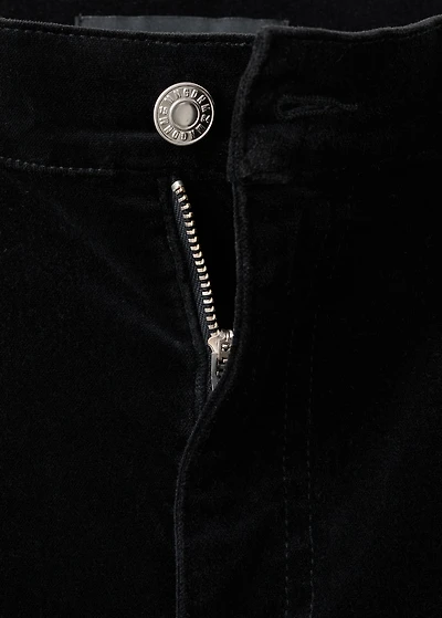 Wide-leg velvet jeans