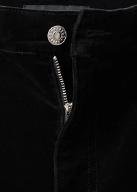 Wide-leg velvet jeans