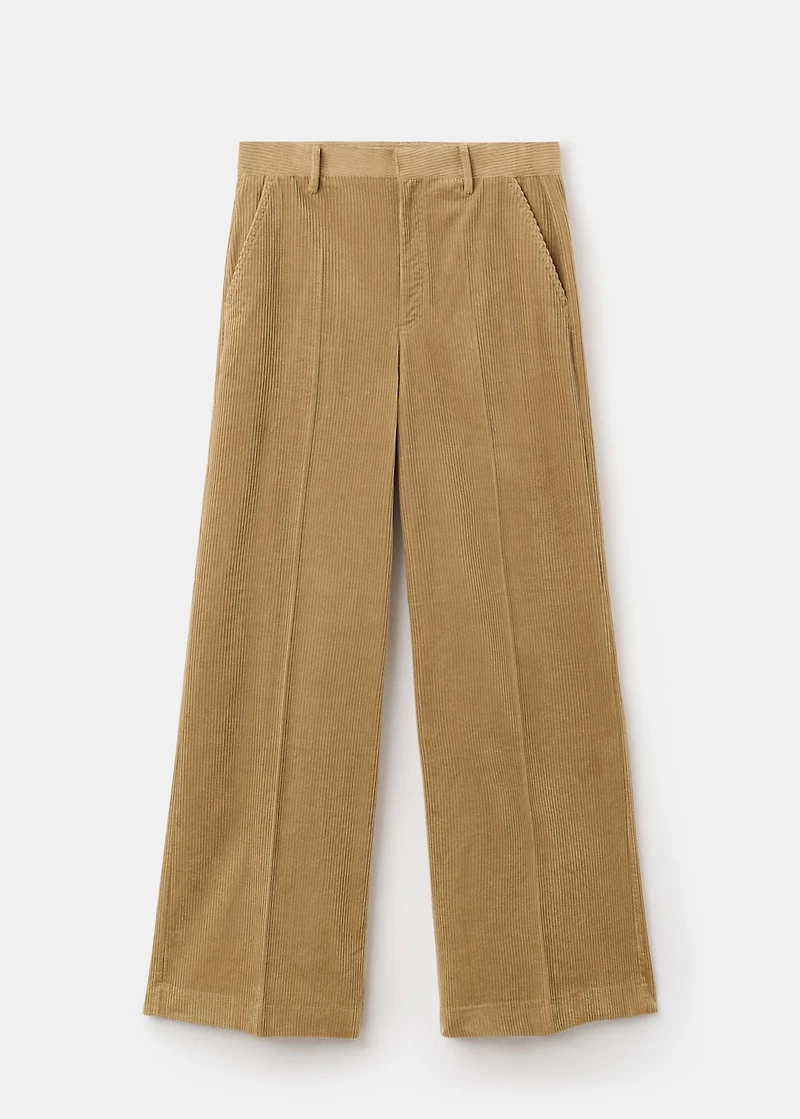 Wide-leg corduroy pants