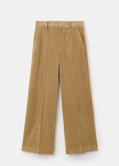 Wide-leg corduroy pants