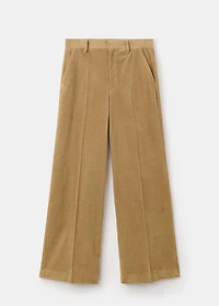 Wide-leg corduroy pants