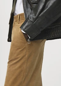 Wide-leg corduroy pants