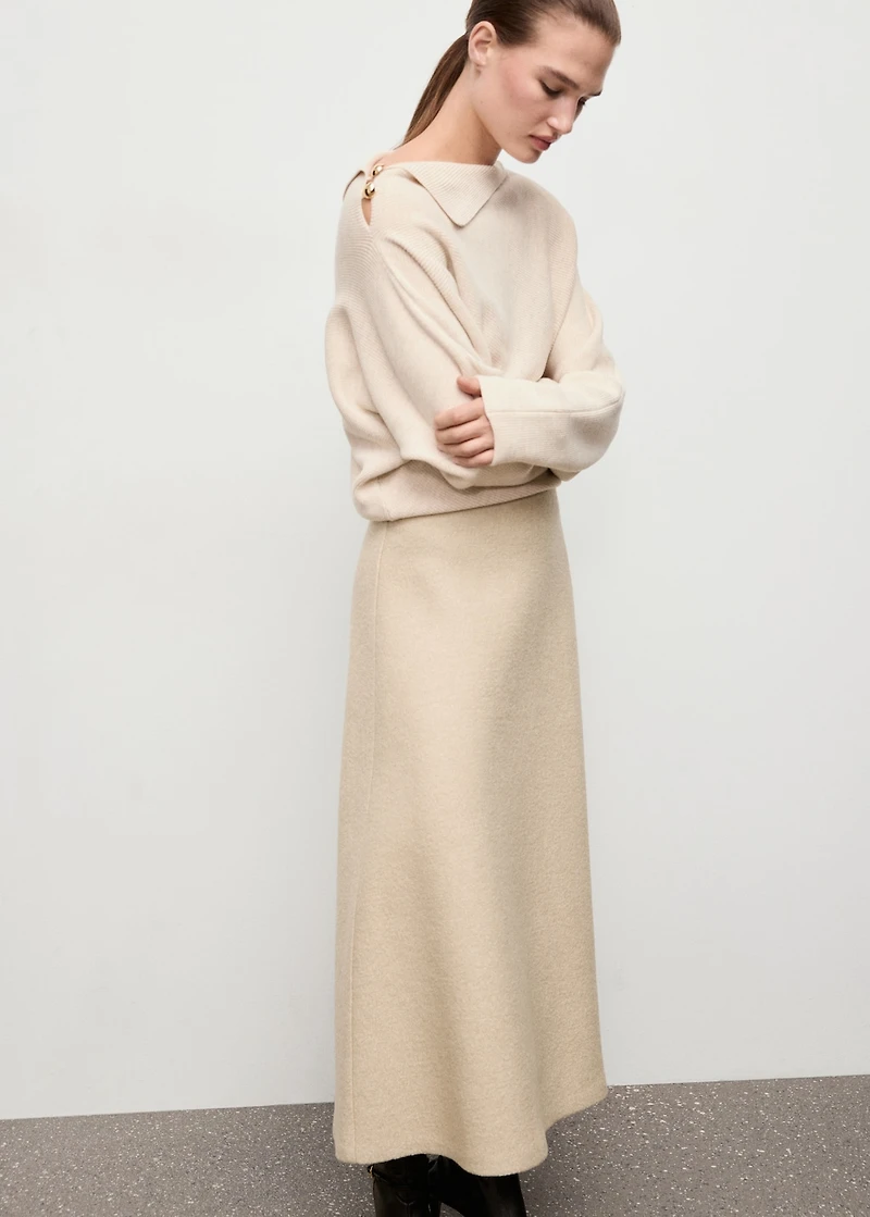 A-line wool skirt