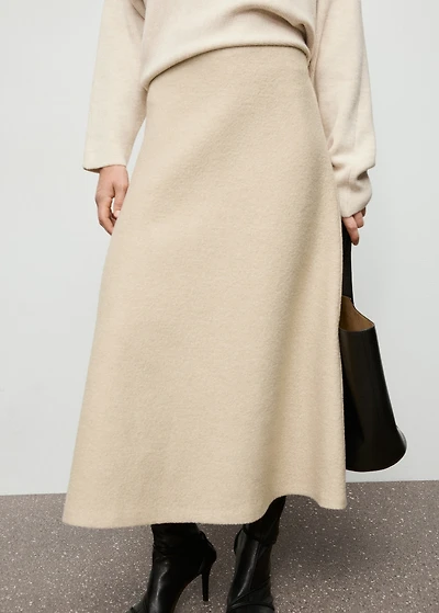 A-line wool skirt