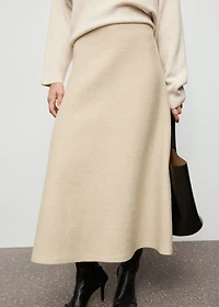 A-line wool skirt