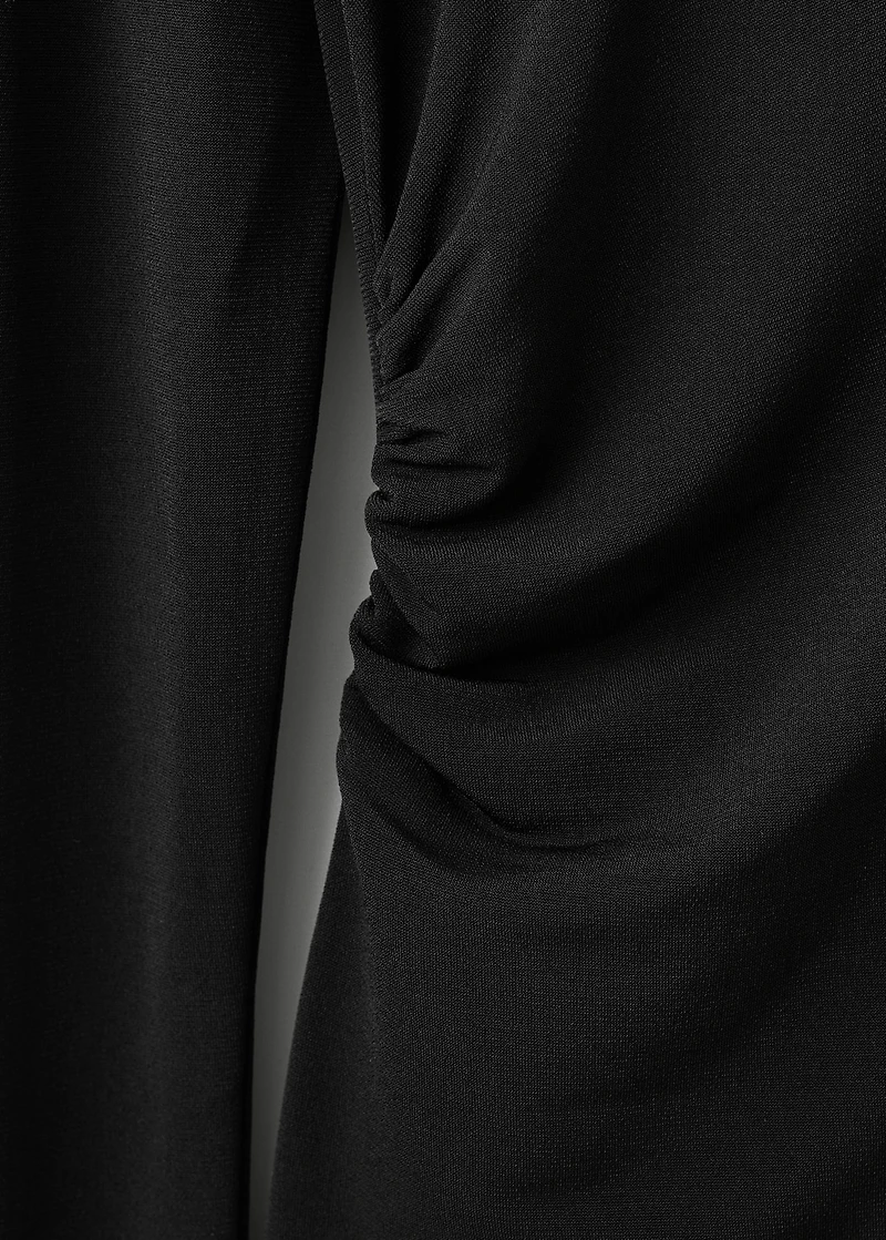 Strapless t-shirt with metallic detail