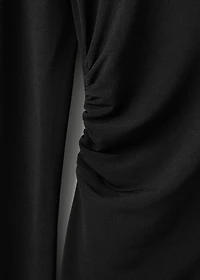 Strapless t-shirt with metallic detail