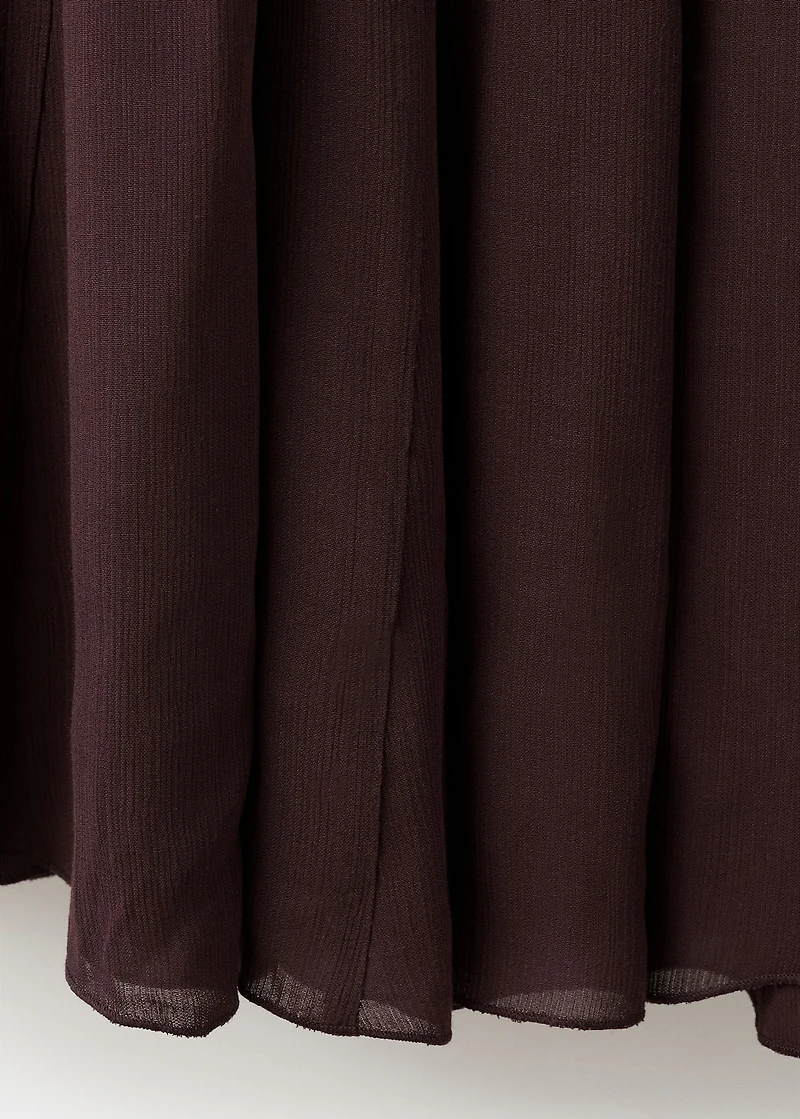 Godet skirt with belt