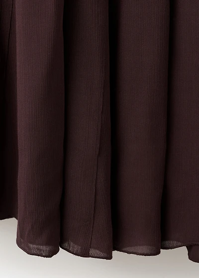 Godet skirt with belt