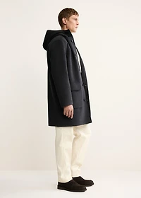 Handmade wool coat with hood