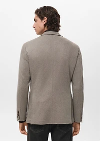 Slim-fit micro-houndstooth jacket