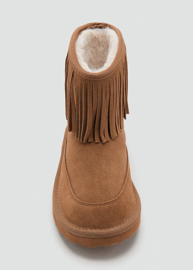 Fringed leather boots