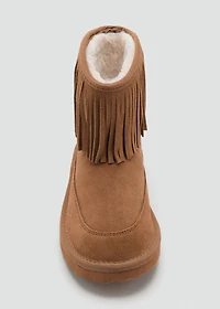 Fringed leather boots