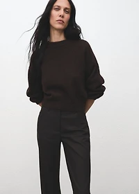 Mid-rise flare pants