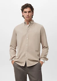 Classic-fit micro-corduroy shirt