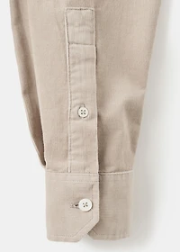 Classic-fit micro-corduroy shirt
