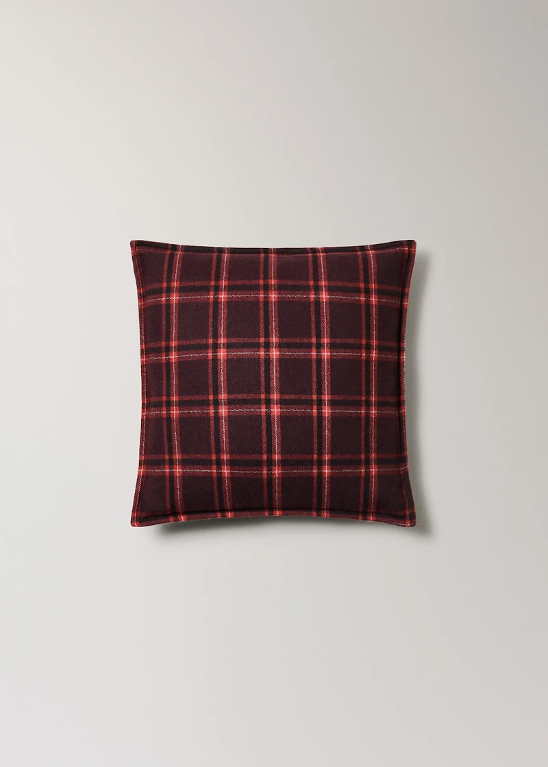 Wool check cushion cover 45x45 cm