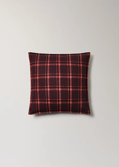 Wool check cushion cover 45x45 cm