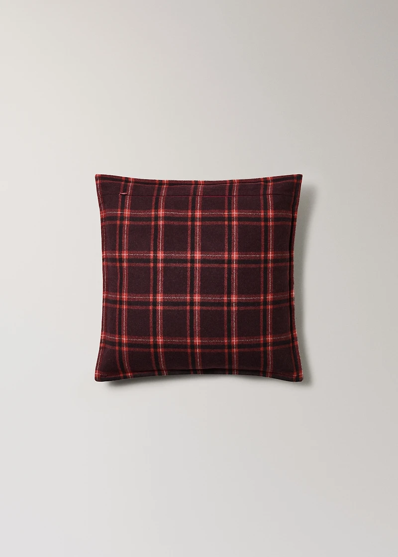 Wool check cushion cover 45x45 cm