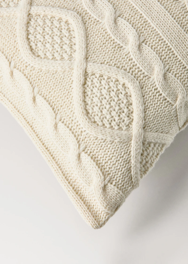 Children’s cable-knit cushion cover 17.72 x
