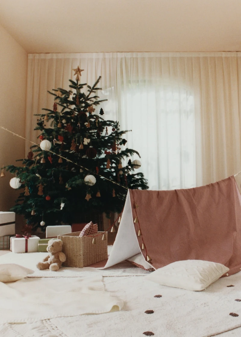 Children’s cable-knit cushion cover 17.72 x