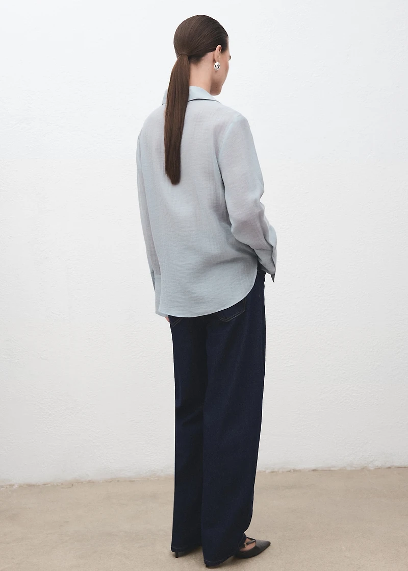 Embroidered lyocell blouse