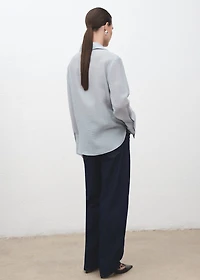 Embroidered lyocell blouse