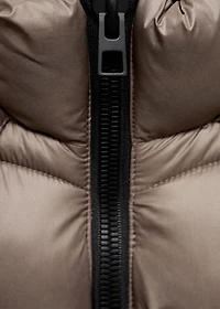 Midi quilted anorak with hood